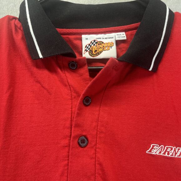 Nascar Winners Circle Budweiser Dale Earnhardt JR Red Polo Shirt M Vintage - Picture 4 of 11
